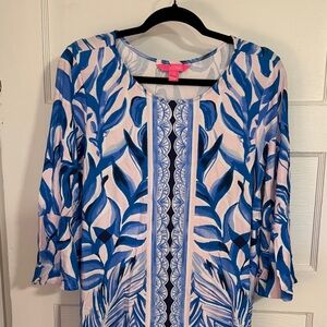 Lily Pulitzer Blue and Pink Patterned Dress